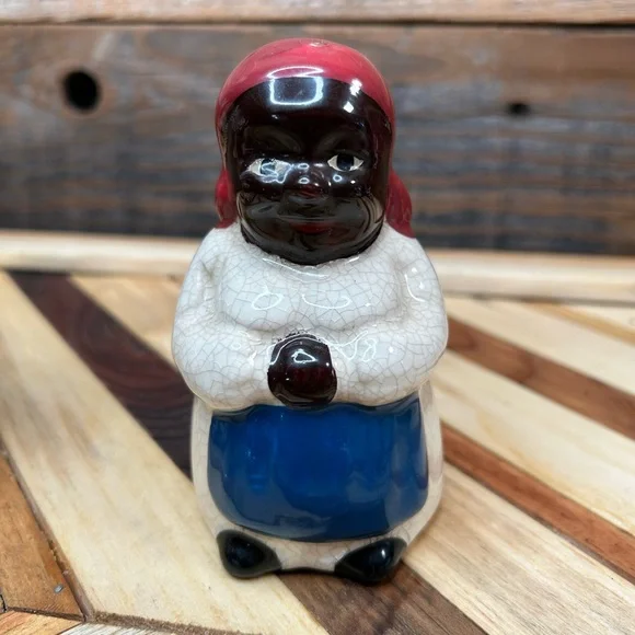 Vintage Aunt Jemima and Uncle Moses Salt Pepper Shakers Black Americana Chef - Picture 3 of 16